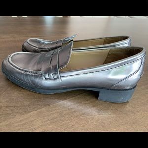 Silver Zara loafers size 38